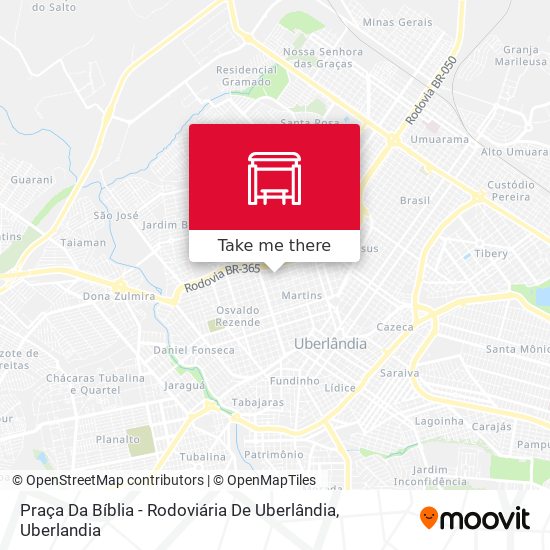 Mapa Praça Da Bíblia - Rodoviária De Uberlândia