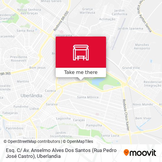 Mapa Esq. C/ Av. Anselmo Alves Dos Santos (Rua Pedro José Castro)