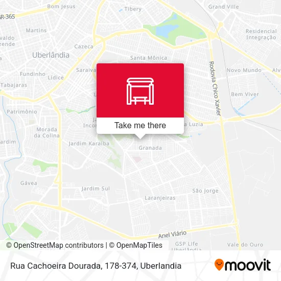 Rua Cachoeira Dourada, 178-374 map