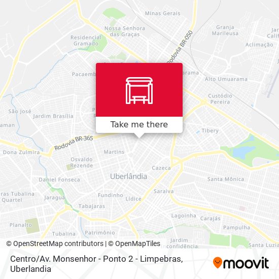 Mapa Centro / Av. Monsenhor - Ponto 2 - Limpebras