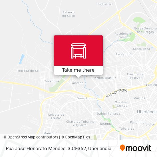 Mapa Rua José Honorato Mendes, 304-362