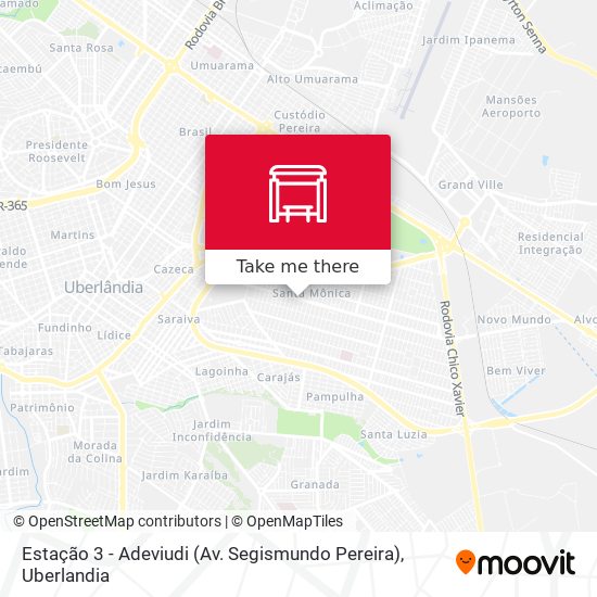 Mapa Estação 3 - Adeviudi (Av. Segismundo Pereira)