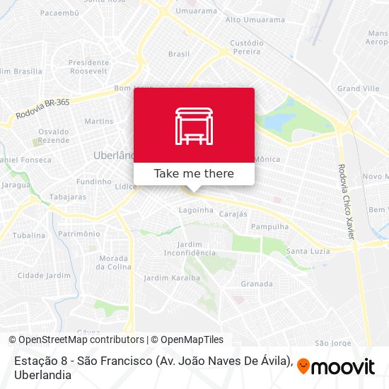 Estação 8 - São Francisco (Av. João Naves De Ávila) map