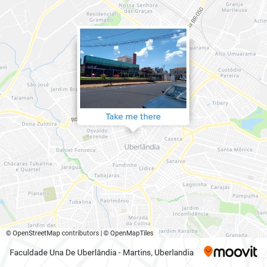 Mapa Faculdade Una De Uberlândia - Martins