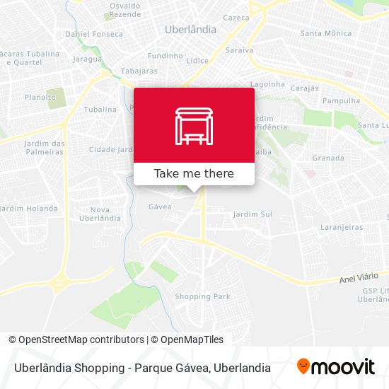 Uberlândia Shopping - Parque Gávea map