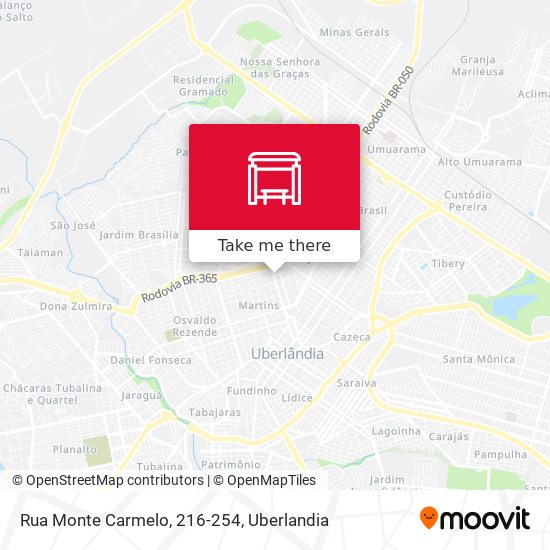 Mapa Rua Monte Carmelo, 216-254
