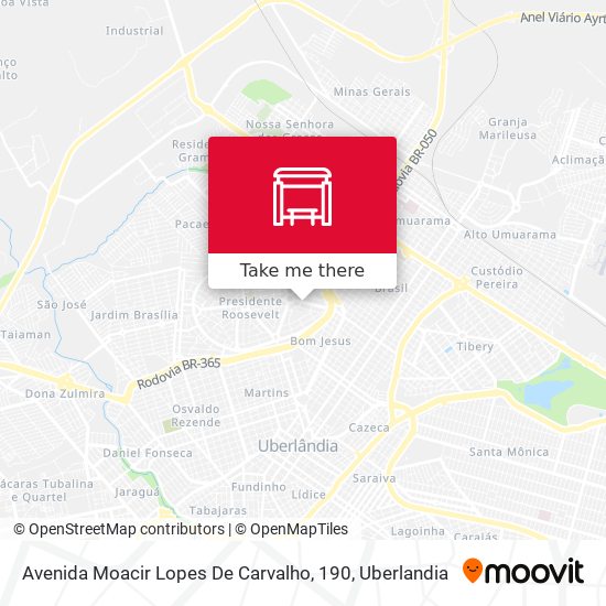 Mapa Avenida Moacir Lopes De Carvalho, 190