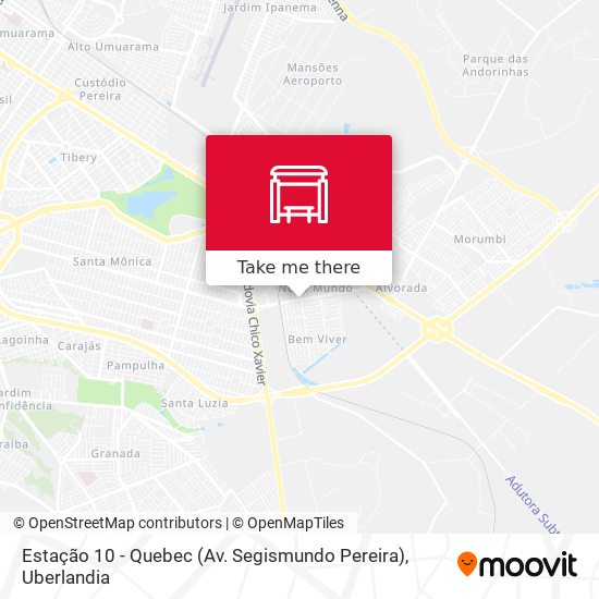 Mapa Estação 10 - Quebec (Av. Segismundo Pereira)