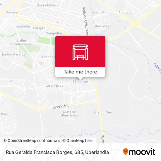 Mapa Rua Geralda Francisca Borges, 685