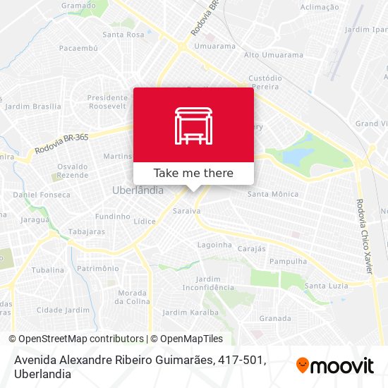 Mapa Avenida Alexandre Ribeiro Guimarães, 417-501