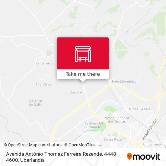 Avenida Antônio Thomaz Ferreira Rezende, 4448-4600 map