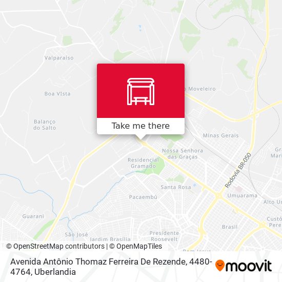 Mapa Avenida Antônio Thomaz Ferreira De Rezende, 4480-4764