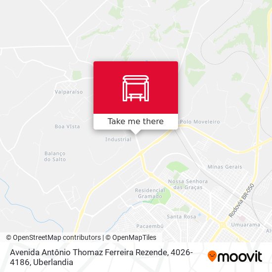 Avenida Antônio Thomaz Ferreira Rezende, 4026-4186 map