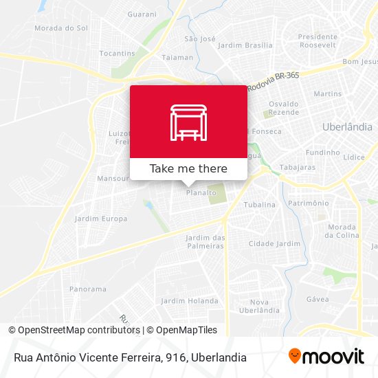 Mapa Rua Antônio Vicente Ferreira, 916