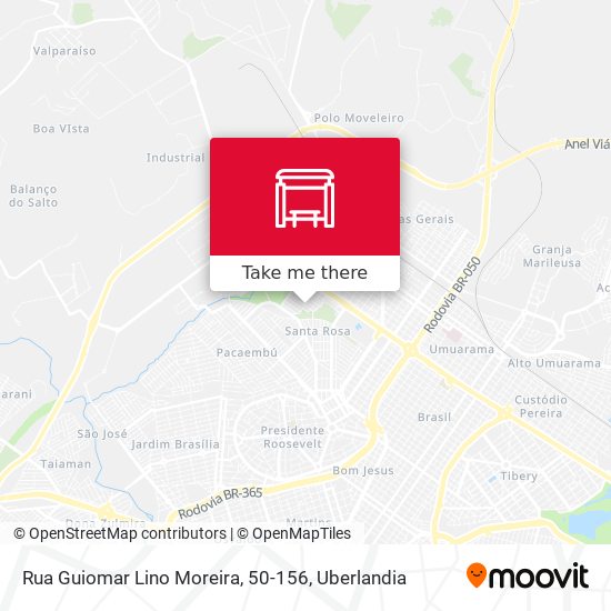 Mapa Rua Guiomar Lino Moreira, 50-156