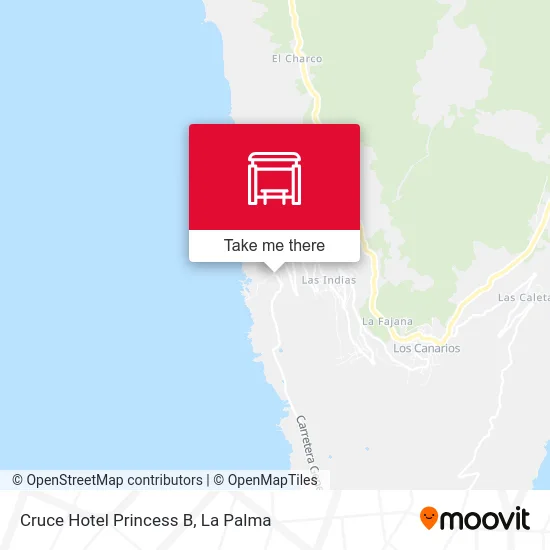 Cruce Hotel Princess B map