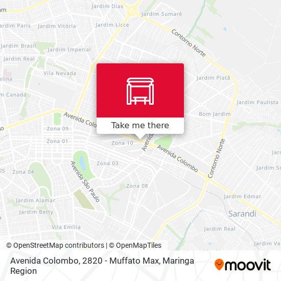 Mapa Avenida Colombo, 2820 - Muffato Max