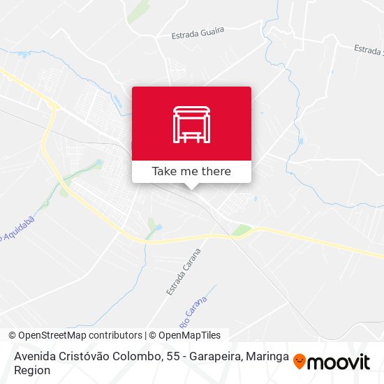 Mapa Avenida Cristóvão Colombo, 55 - Garapeira