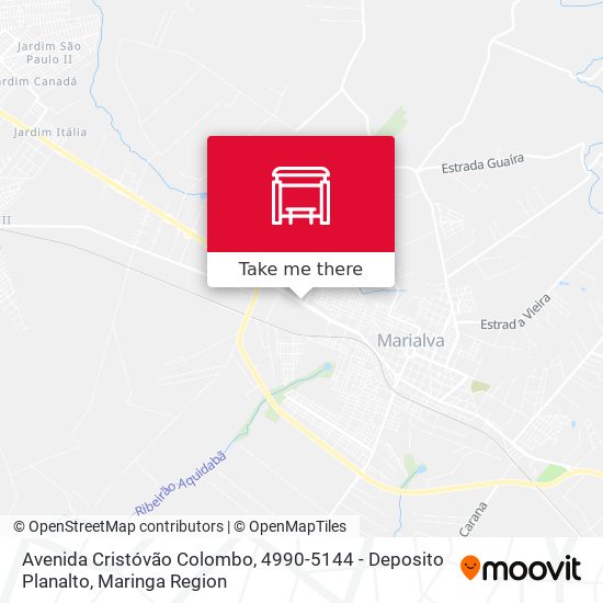 Mapa Avenida Cristóvão Colombo, 4990-5144 - Deposito Planalto