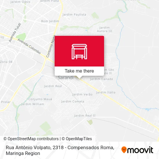 Rua Antônio Volpato, 2318 - Compensados Roma map