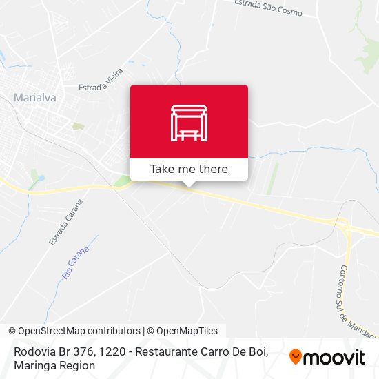 Mapa Rodovia Br 376, 1220 - Restaurante Carro De Boi