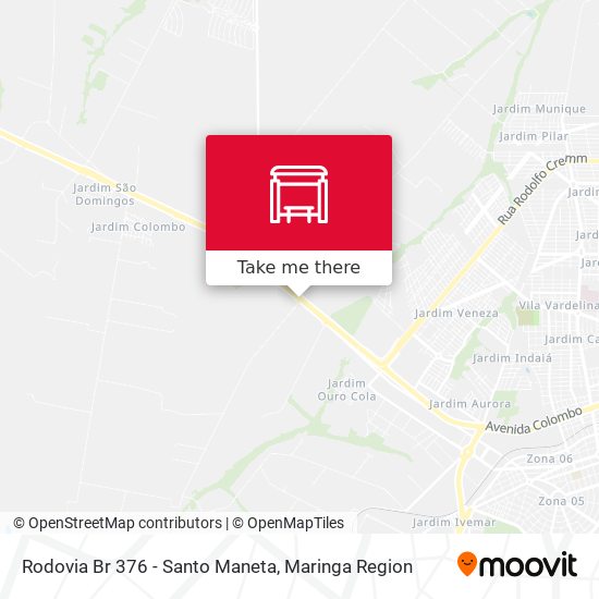 Rodovia Br 376 - Santo Maneta map