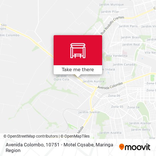 Avenida Colombo, 10751 - Motel Cqsabe map