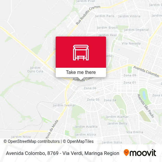Avenida Colombo, 8769 - Via Verdi map