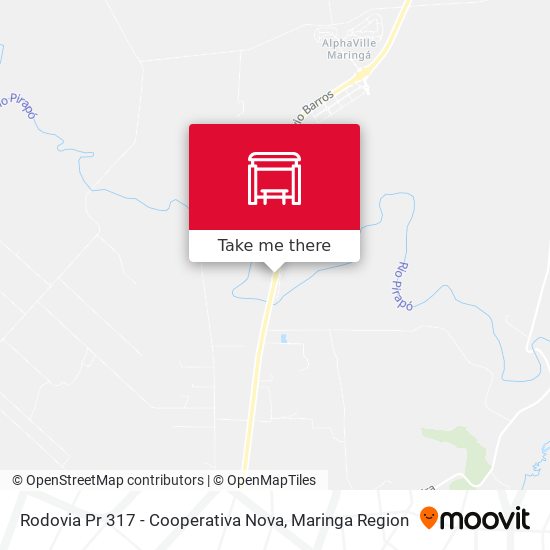 Mapa Rodovia Pr 317 - Cooperativa Nova