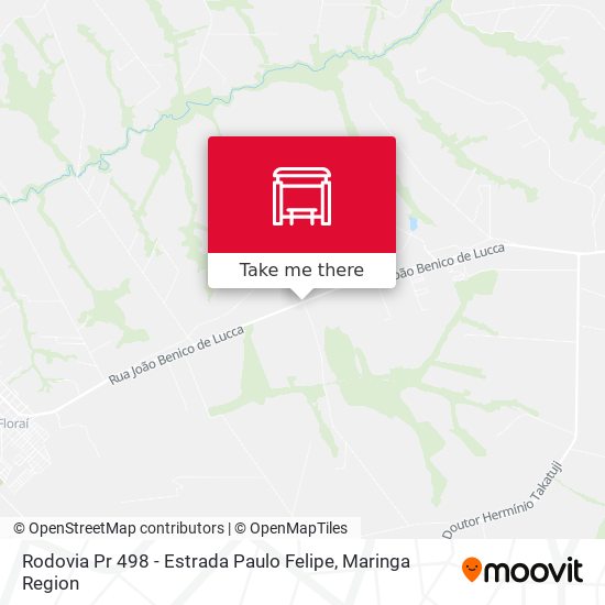 Mapa Rodovia Pr 498 - Estrada Paulo Felipe