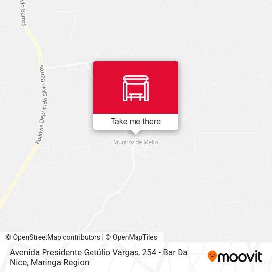 Avenida Presidente Getúlio Vargas, 254 - Bar Da Nice map