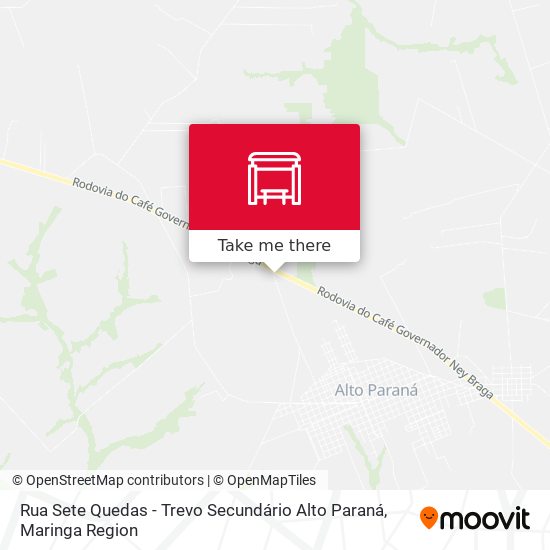 Rua Sete Quedas - Trevo Secundário Alto Paraná map