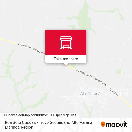 Rua Sete Quedas - Trevo Secundário Alto Paraná map