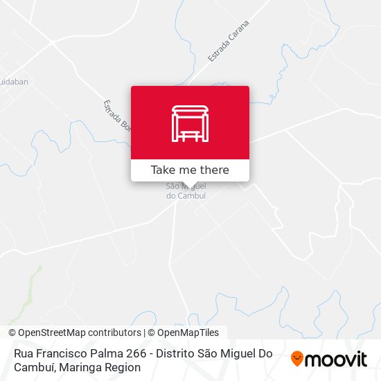 Mapa Rua Francisco Palma 266 - Distrito São Miguel Do Cambuí