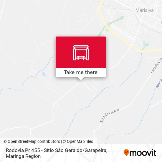 Mapa Rodovia Pr 455 - Sítio São Geraldo / Garapeira