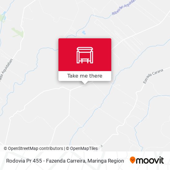 Mapa Rodovia Pr 455 - Fazenda Carreira