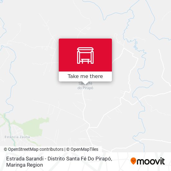 Mapa Estrada Sarandi - Distrito Santa Fé Do Pirapó