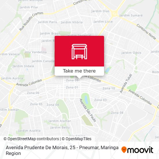 Mapa Avenida Prudente De Morais, 25 - Pneumar