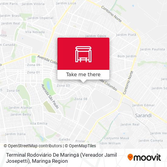 Mapa Terminal Rodoviário De Maringá (Vereador Jamil Josepetti)