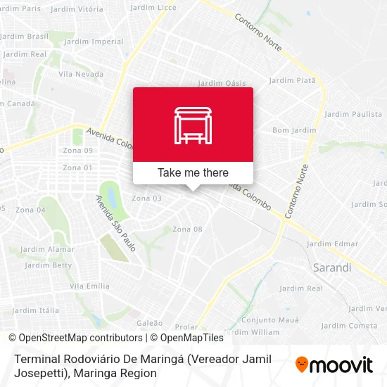 Terminal Rodoviário De Maringá (Vereador Jamil Josepetti) map