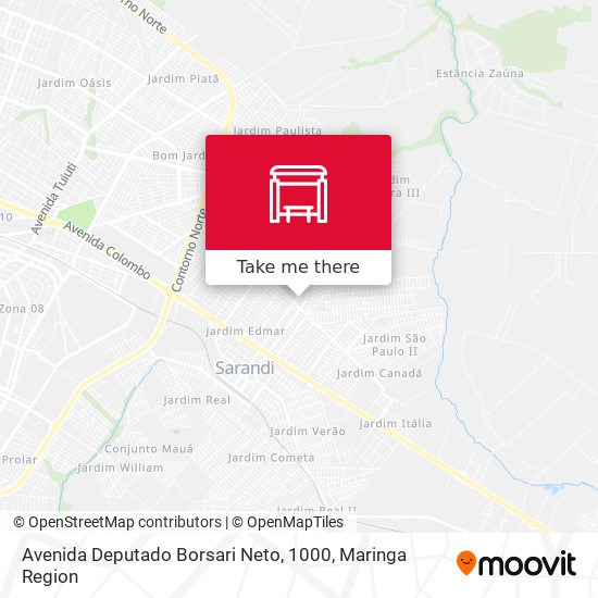 Mapa Avenida Deputado Borsari Neto, 1000
