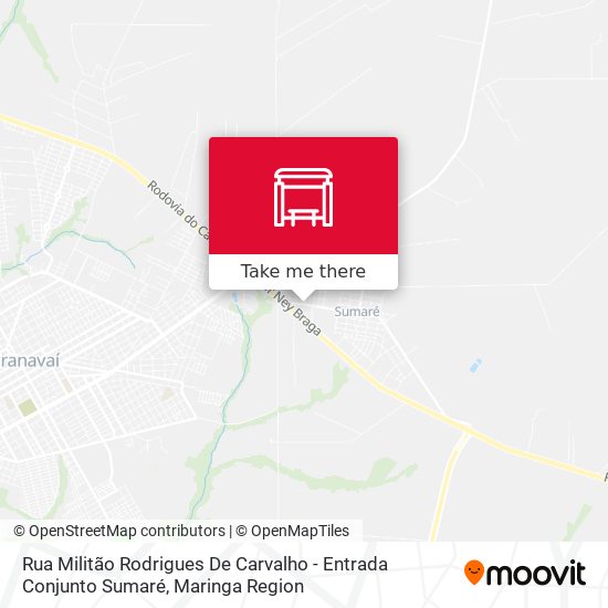 Mapa Rua Militão Rodrigues De Carvalho - Entrada Conjunto Sumaré