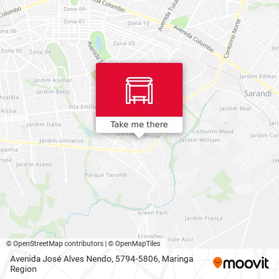 Mapa Avenida José Alves Nendo, 5794-5806