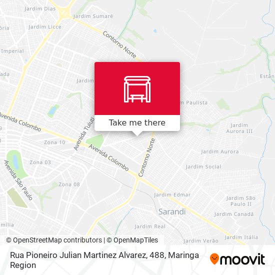 Rua Pioneiro Julian Martinez Alvarez, 488 map