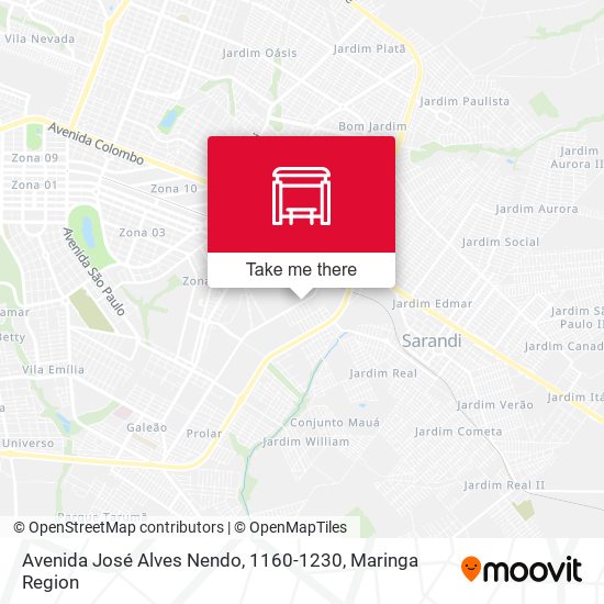 Mapa Avenida José Alves Nendo, 1160-1230