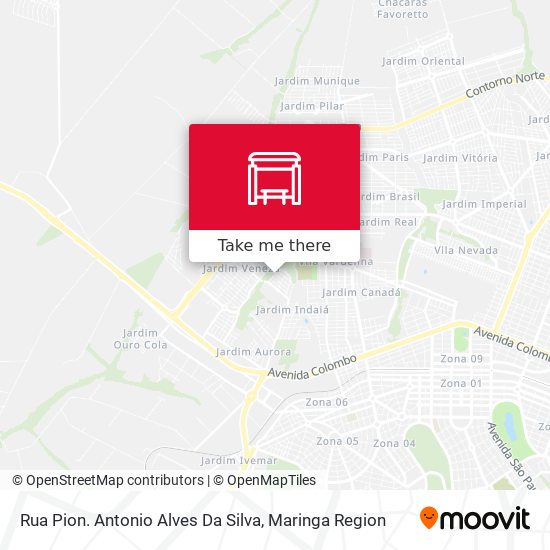 Mapa Rua Pion. Antonio Alves Da Silva