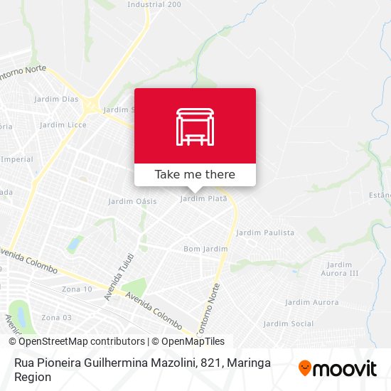 Mapa Rua Pioneira Guilhermina Mazolini, 821