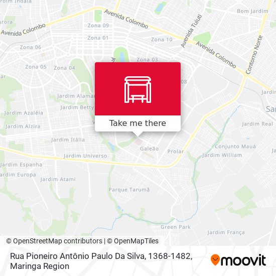 Rua Pioneiro Antônio Paulo Da Silva, 1368-1482 map