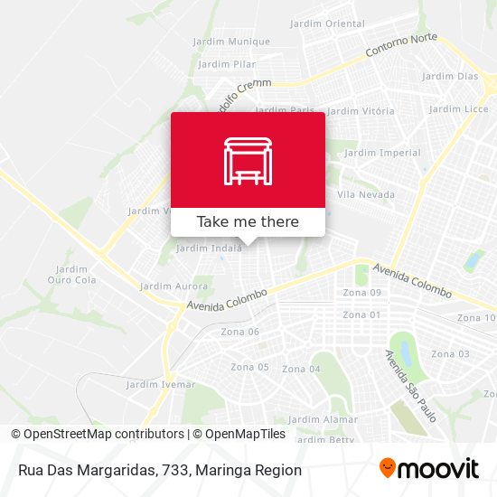 Mapa Rua Das Margaridas, 733