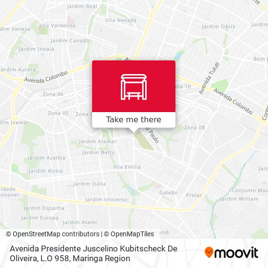 Mapa Avenida Presidente Juscelino Kubitscheck De Oliveira, L.O 958